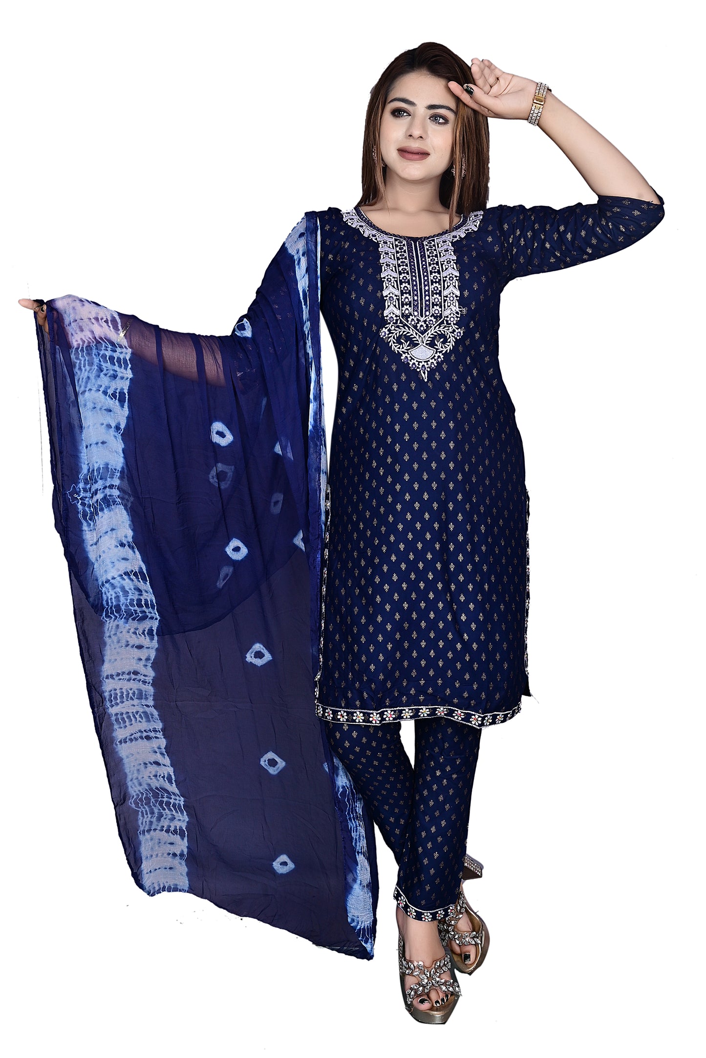 Rayon Kurti, Dupatta with Pant 3Pc suit