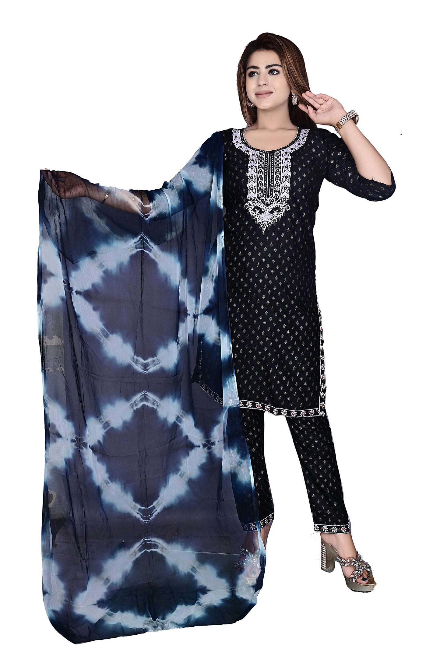 Rayon Kurti, Dupatta with Pant 3Pc suit
