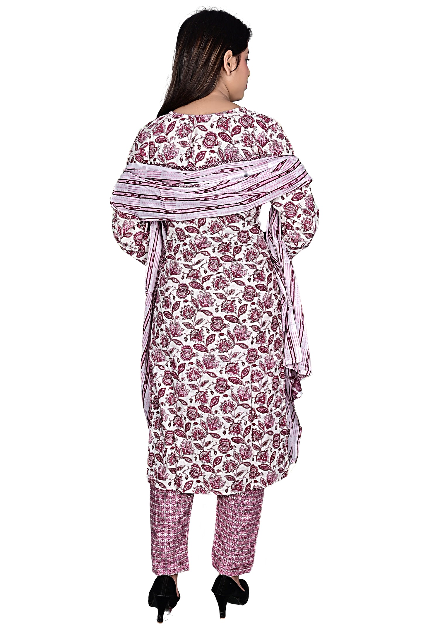 Cotton Ladies 3pc Kurta Pant suit with Dupatta