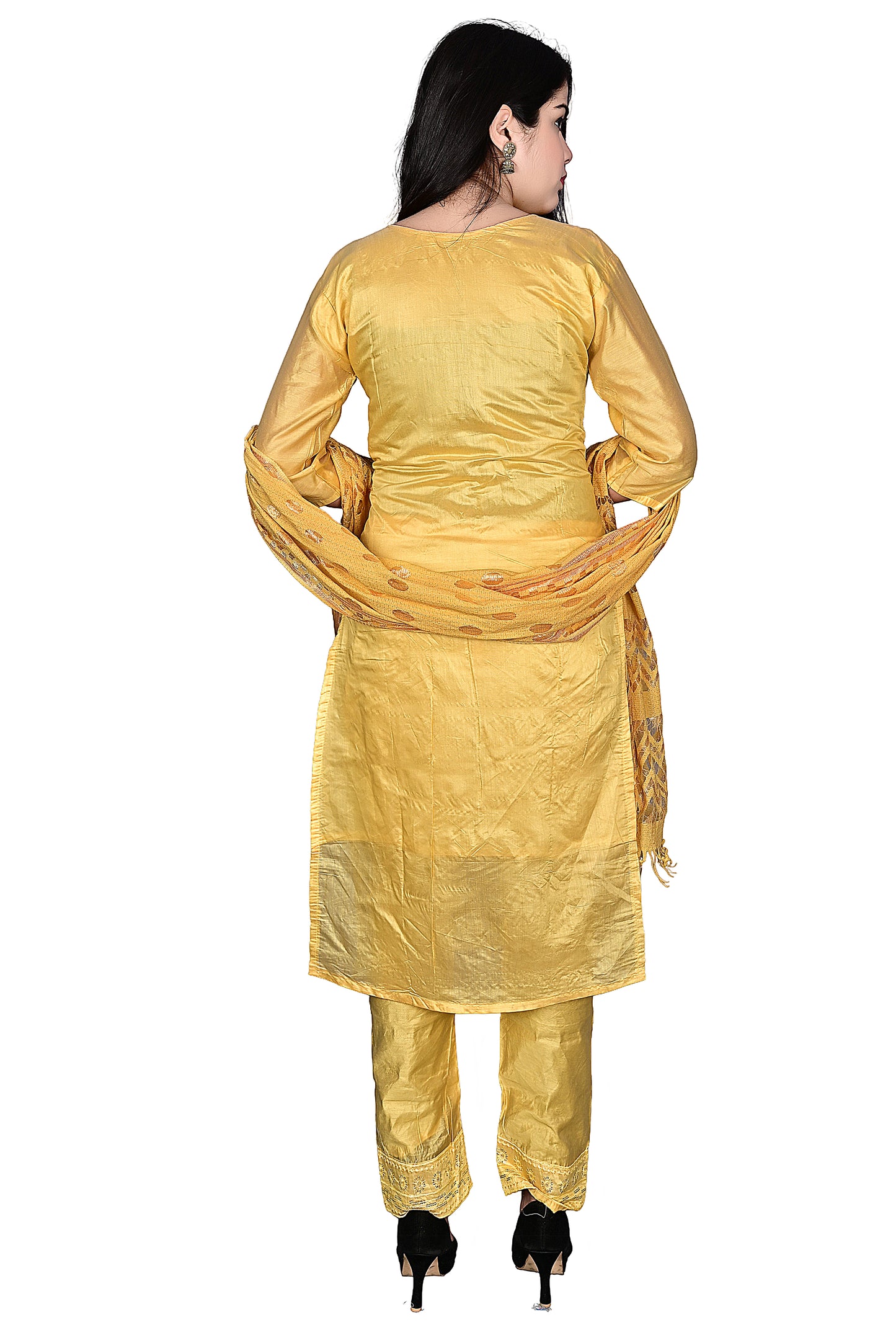 Chanderi Silk Kurta Pant set with Dupatta