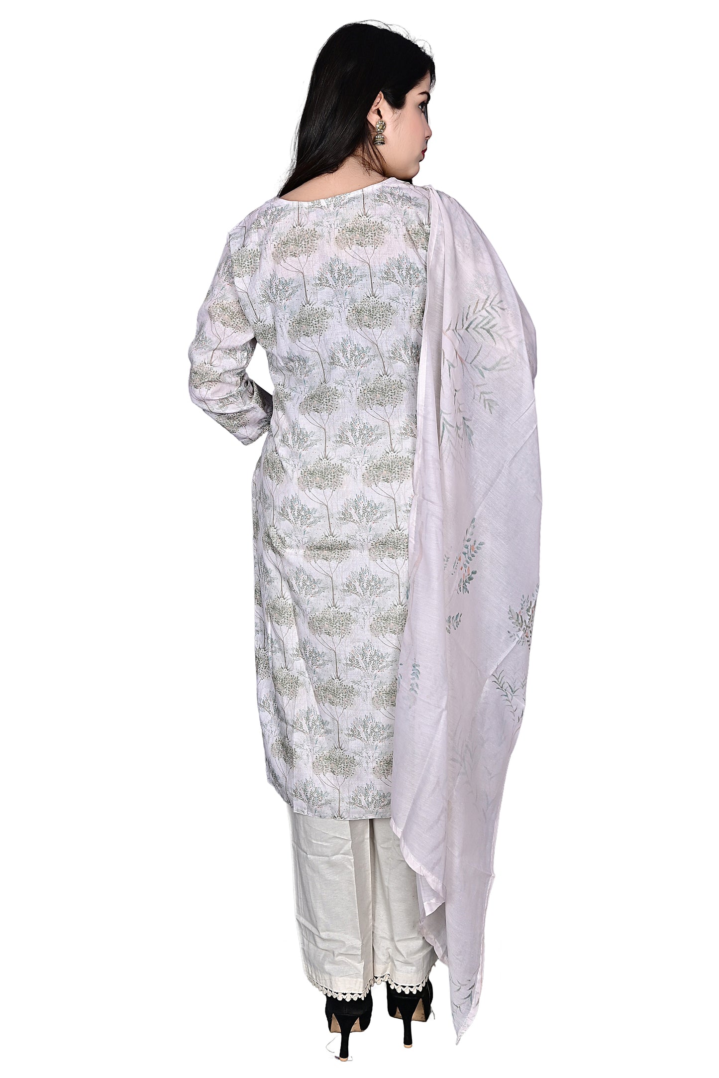 Lilan Cotton Ladies 3pc Kurta Pant suit with Dupatta