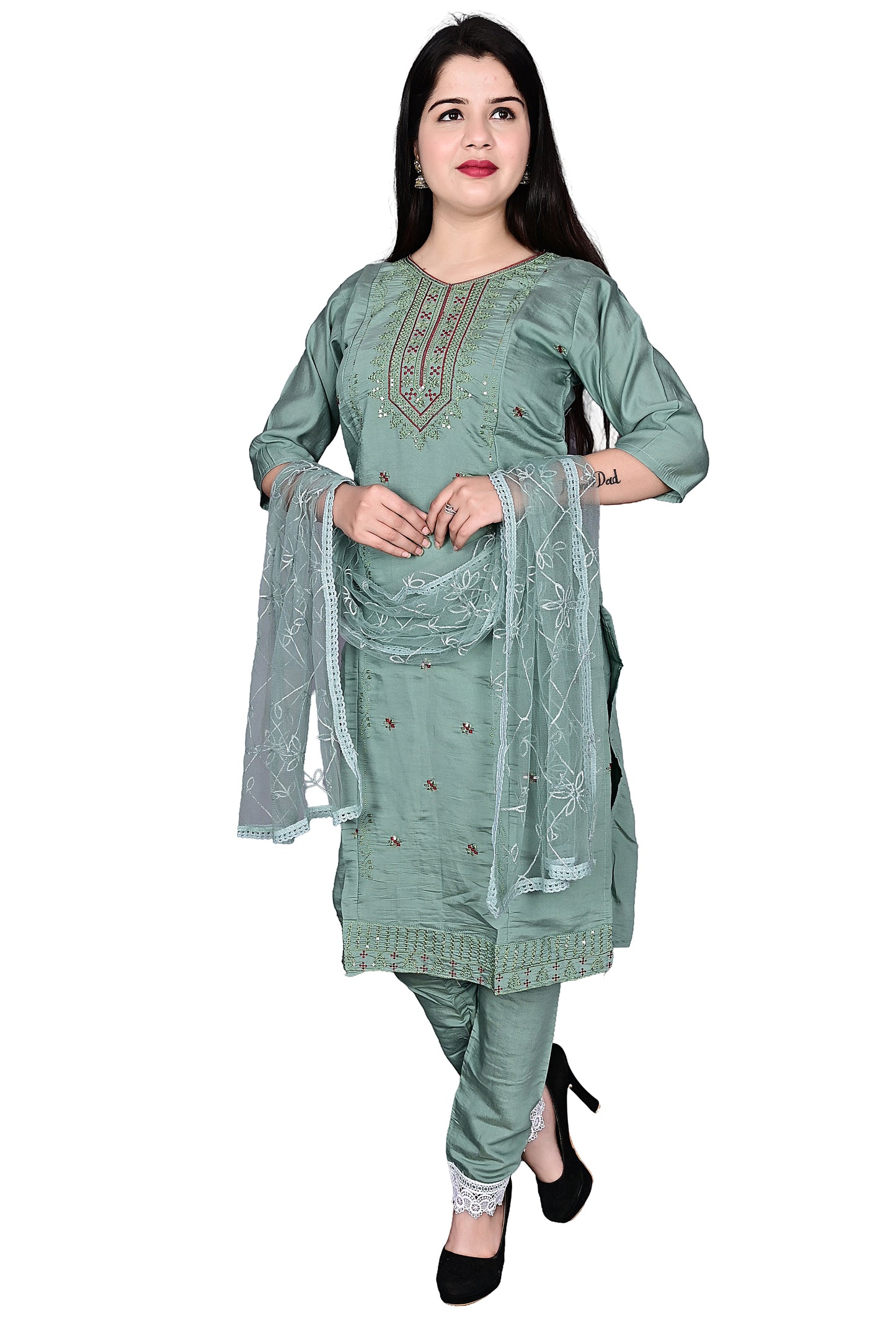 Silk Kurta Pant set with Dupatta