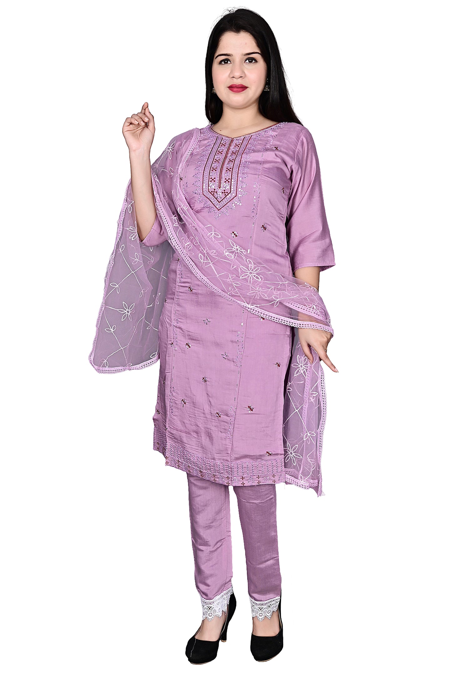 Silk Kurta Pant set with Dupatta