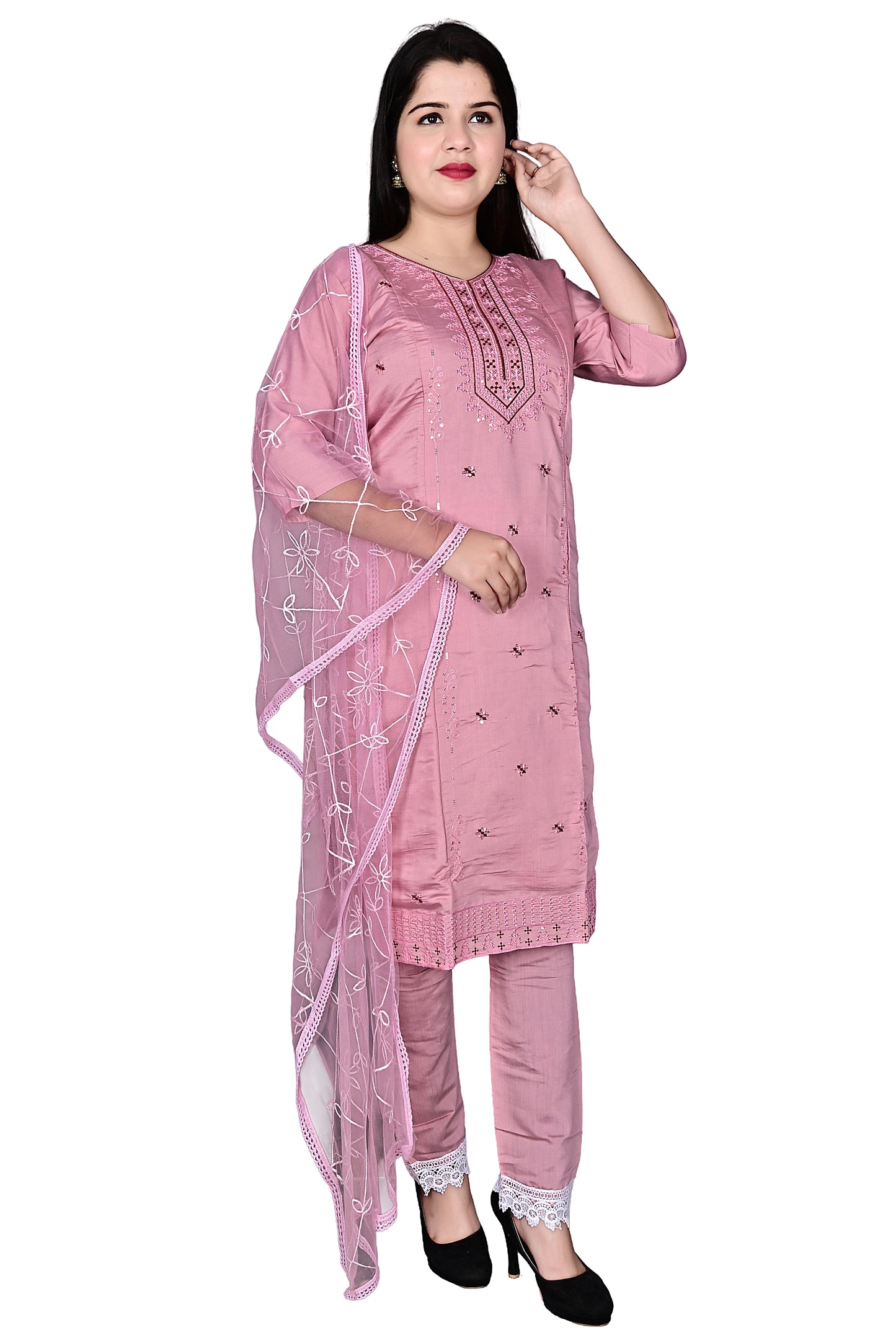 Silk Kurta Pant set with Dupatta