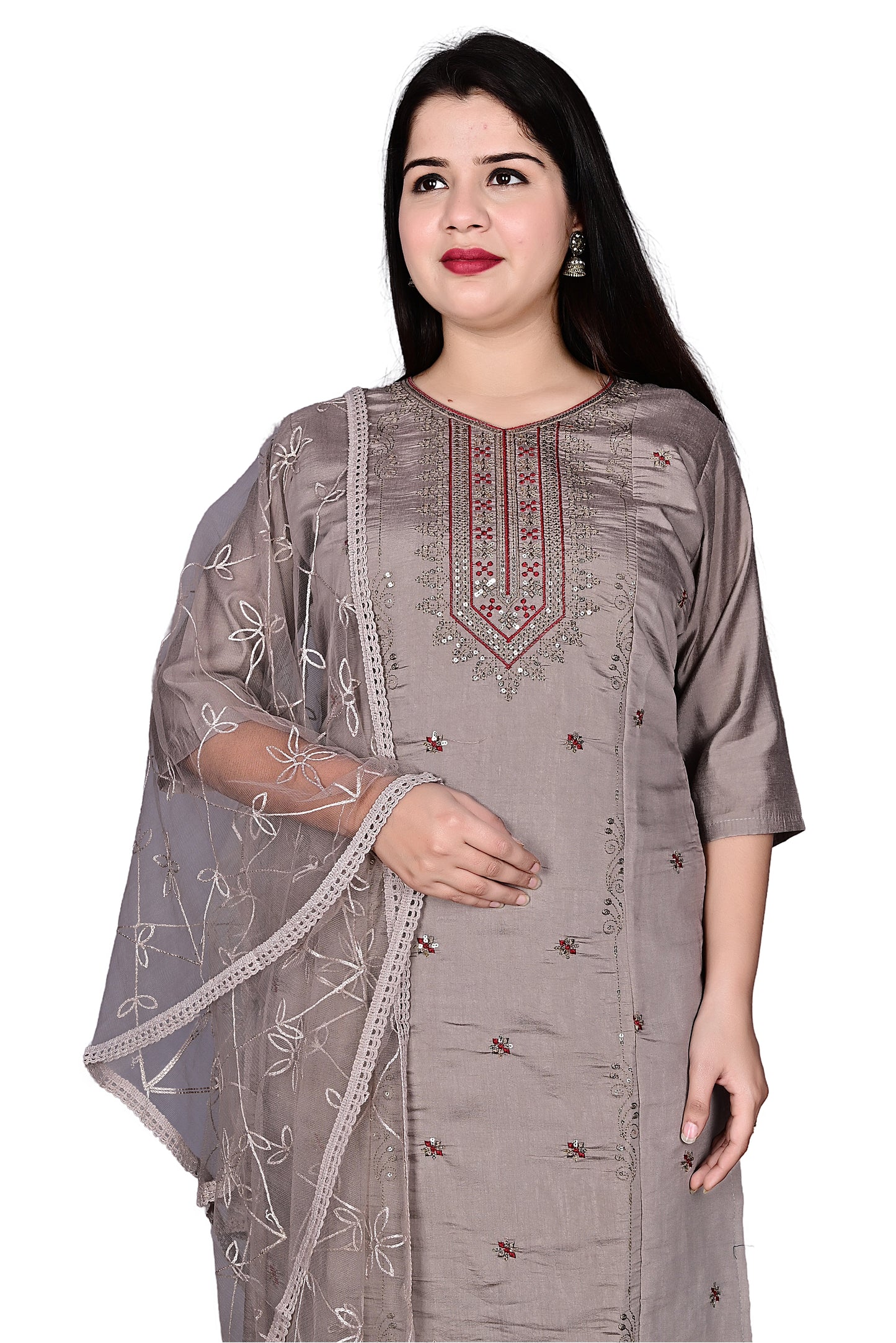 Silk Kurta Pant set with Dupatta