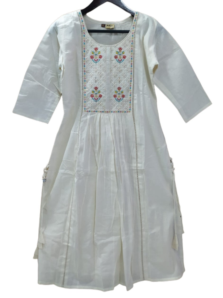 Premium Pure Kora Cotton Ladies 3pc Kurta Palazzo suit with Dupatta